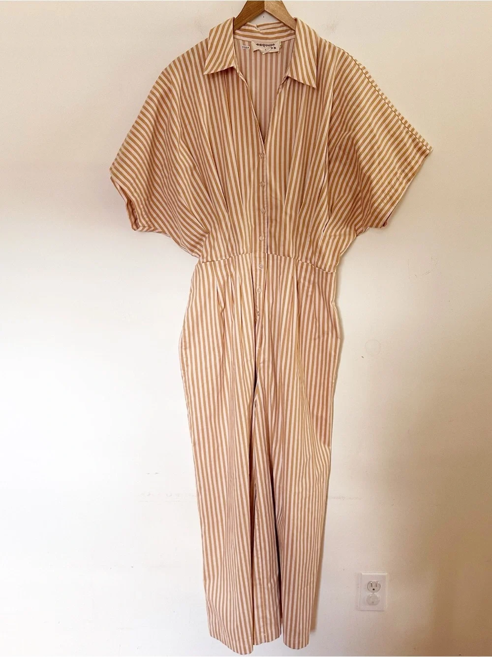 Anthropologie The Tobie Pleated Jumpsuit By Exquise